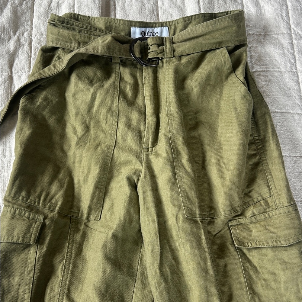 Quince Cotton Linen Twill Cargo Pants